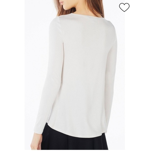 BCBGMAXAZRIA Adrean Twist Front Long Sleeve Top Women’s Size Large New w/ tags! - Picture 2 of 12